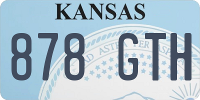 KS license plate 878GTH