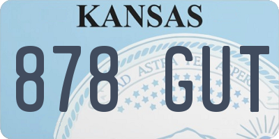 KS license plate 878GUT