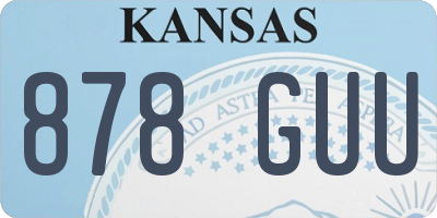 KS license plate 878GUU