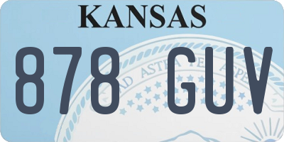 KS license plate 878GUV