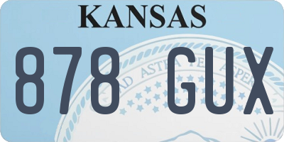 KS license plate 878GUX