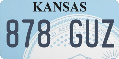 KS license plate 878GUZ