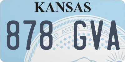 KS license plate 878GVA