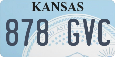 KS license plate 878GVC