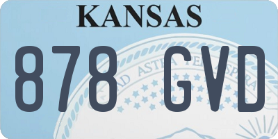 KS license plate 878GVD