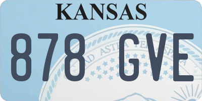 KS license plate 878GVE