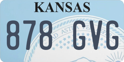 KS license plate 878GVG