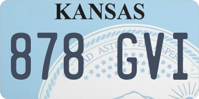 KS license plate 878GVI