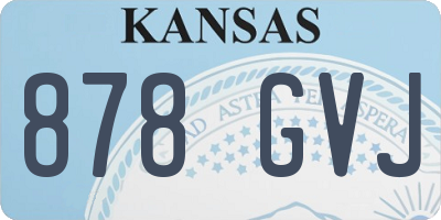 KS license plate 878GVJ
