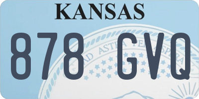 KS license plate 878GVQ