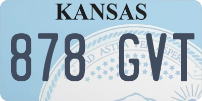 KS license plate 878GVT