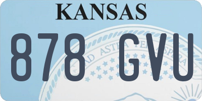 KS license plate 878GVU