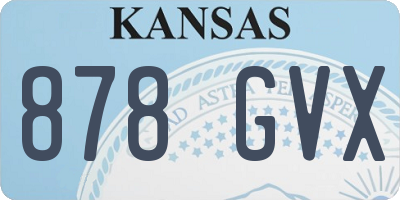 KS license plate 878GVX
