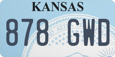 KS license plate 878GWD