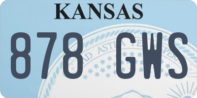 KS license plate 878GWS