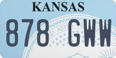 KS license plate 878GWW