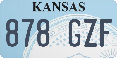 KS license plate 878GZF