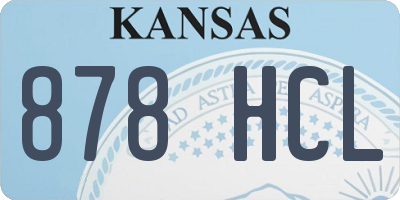 KS license plate 878HCL