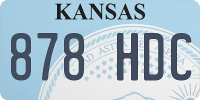 KS license plate 878HDC