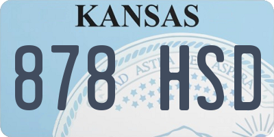 KS license plate 878HSD