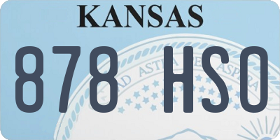 KS license plate 878HSO
