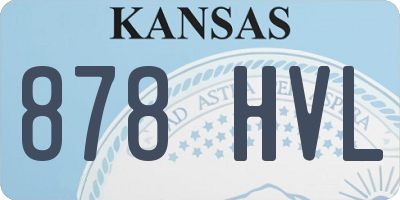 KS license plate 878HVL