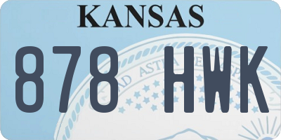 KS license plate 878HWK