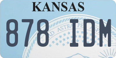 KS license plate 878IDM