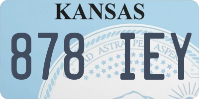 KS license plate 878IEY