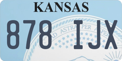 KS license plate 878IJX