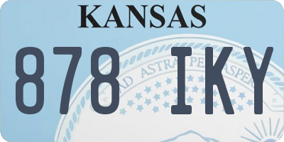 KS license plate 878IKY