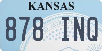 KS license plate 878INQ