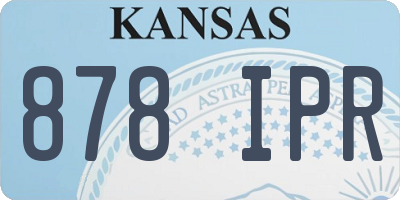 KS license plate 878IPR