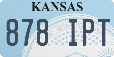 KS license plate 878IPT