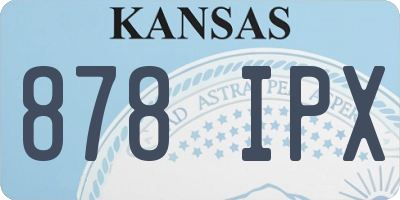 KS license plate 878IPX
