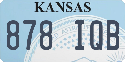 KS license plate 878IQB