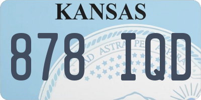 KS license plate 878IQD