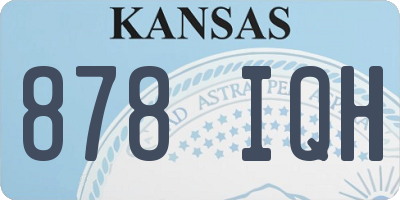 KS license plate 878IQH