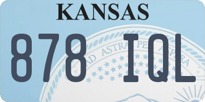 KS license plate 878IQL