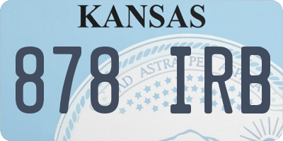 KS license plate 878IRB