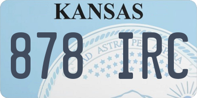 KS license plate 878IRC