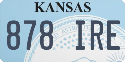 KS license plate 878IRE