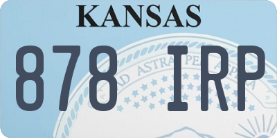 KS license plate 878IRP