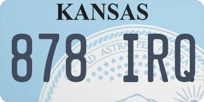 KS license plate 878IRQ