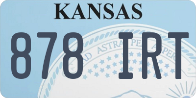 KS license plate 878IRT