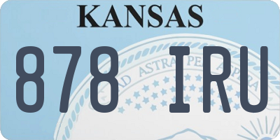 KS license plate 878IRU