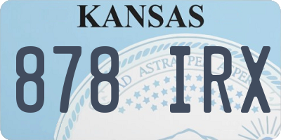 KS license plate 878IRX