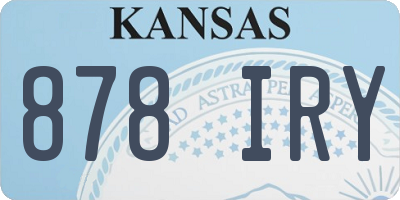 KS license plate 878IRY
