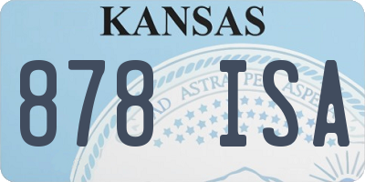 KS license plate 878ISA