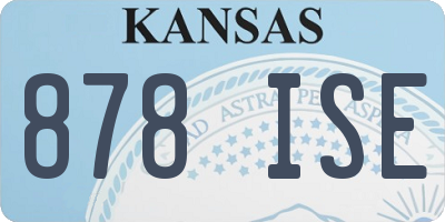KS license plate 878ISE